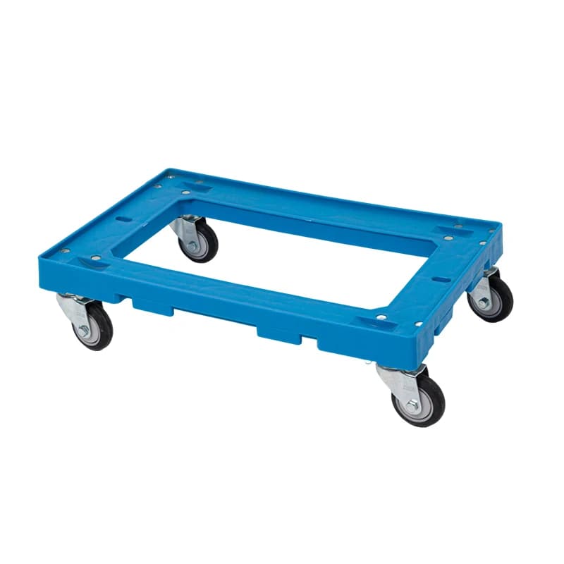 Trasporto di magazzino Scatole portaoggetti pesanti Du/ty Contenitori Dolly Carrello a letto piatto Carrello mobile in plastica Recyclabile Ecologico