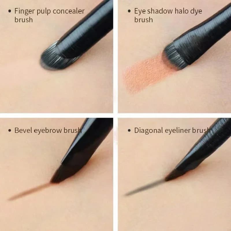 vvocci 6PCS Eyeshadow Eyeliner Eyebrow Brush Women FacialBeauty Cosmetic ToolEyes Makeup Brushes Set ProfessionalSoft Contouring