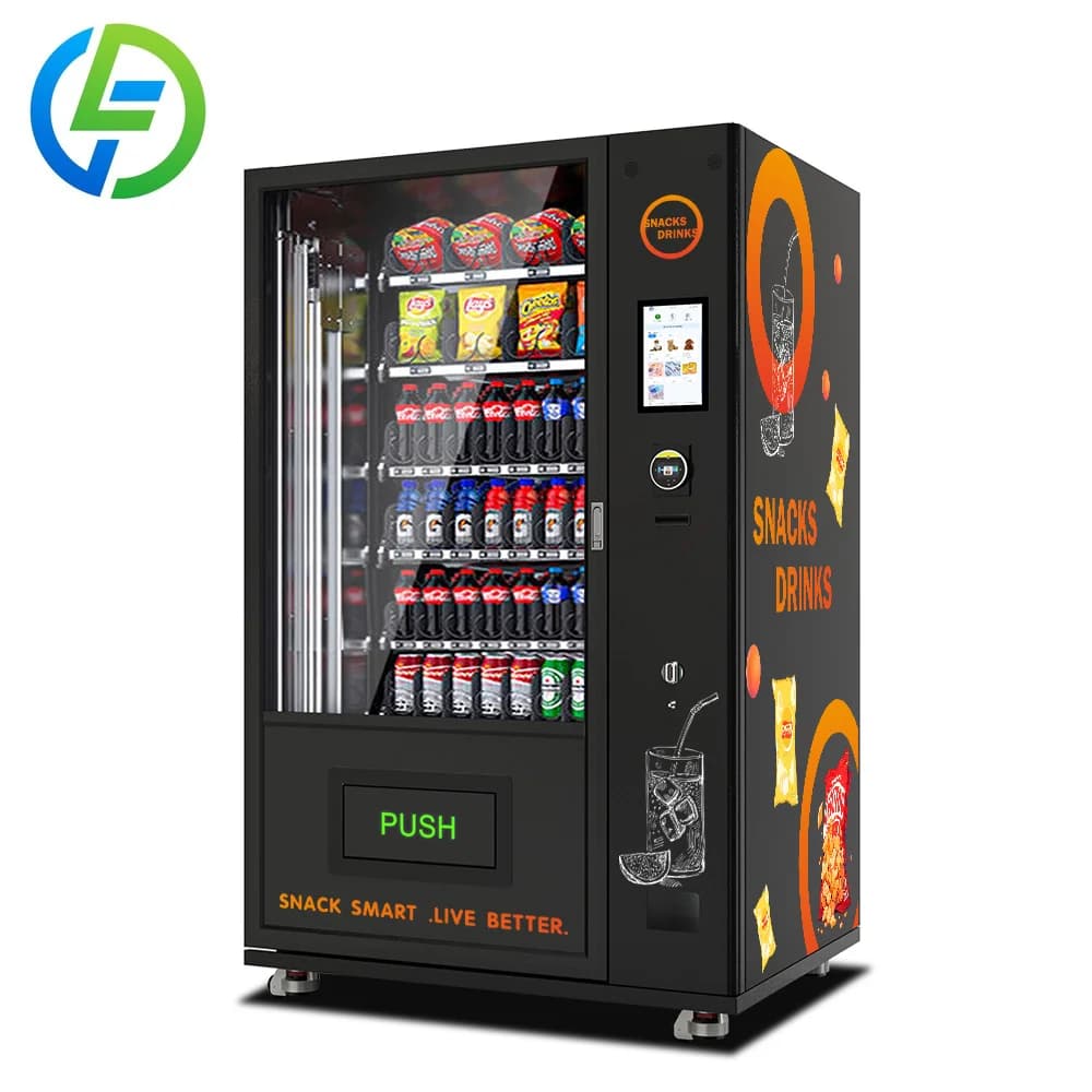 FOODLINE Factory Direct Combo Vending Machine Auto Cooling For Bottle Drinks Packed Snacks Mall Commercial Kiosk Gear