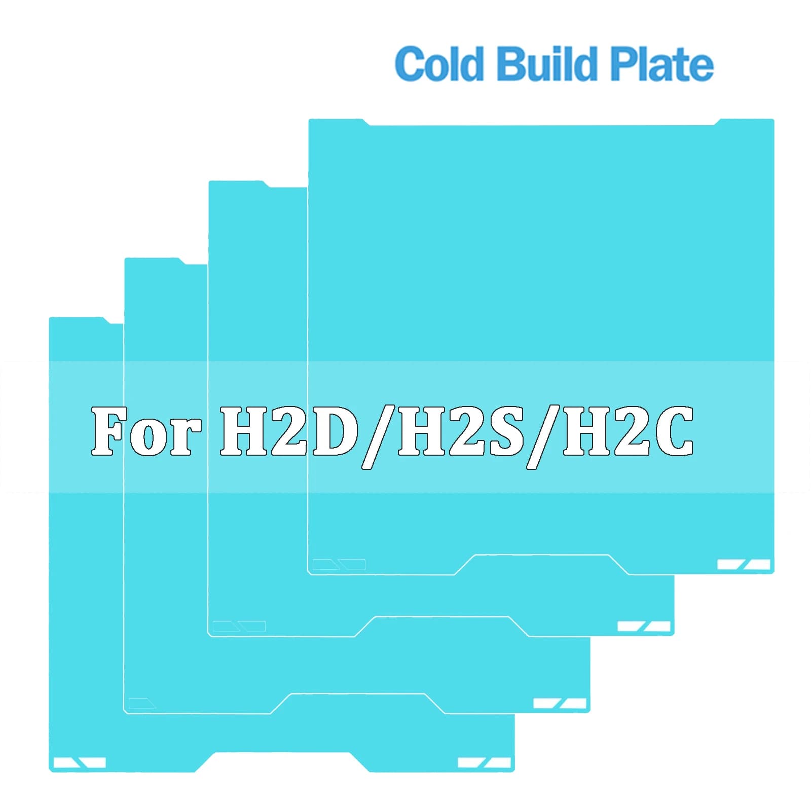 Piastra di stampa a bassa temperatura H2C per stampante 3D Bambu Lab H2D H2S, compatibile con PLA e PETG, forte adesione.