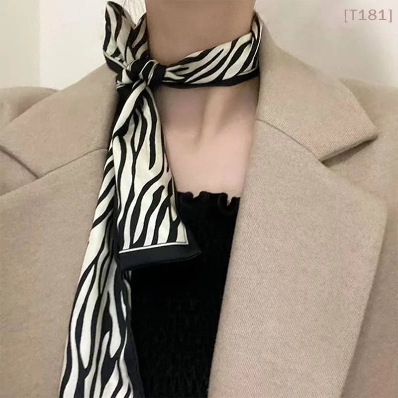 Women's Long Scarf 190x4.5cm to Pois, Bag Tape, Hairband, Choker, Female Accessories