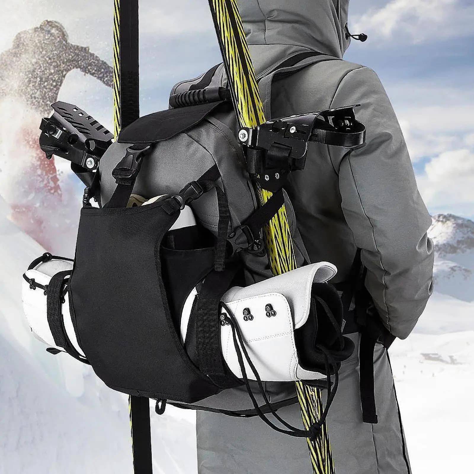 Zaino da sci Borsa da sci Zaino per casco da sci Occhiali Guanti Borsa da alpinismo Borsa da snowboard per pattinaggio Escursionismo Campeggio
