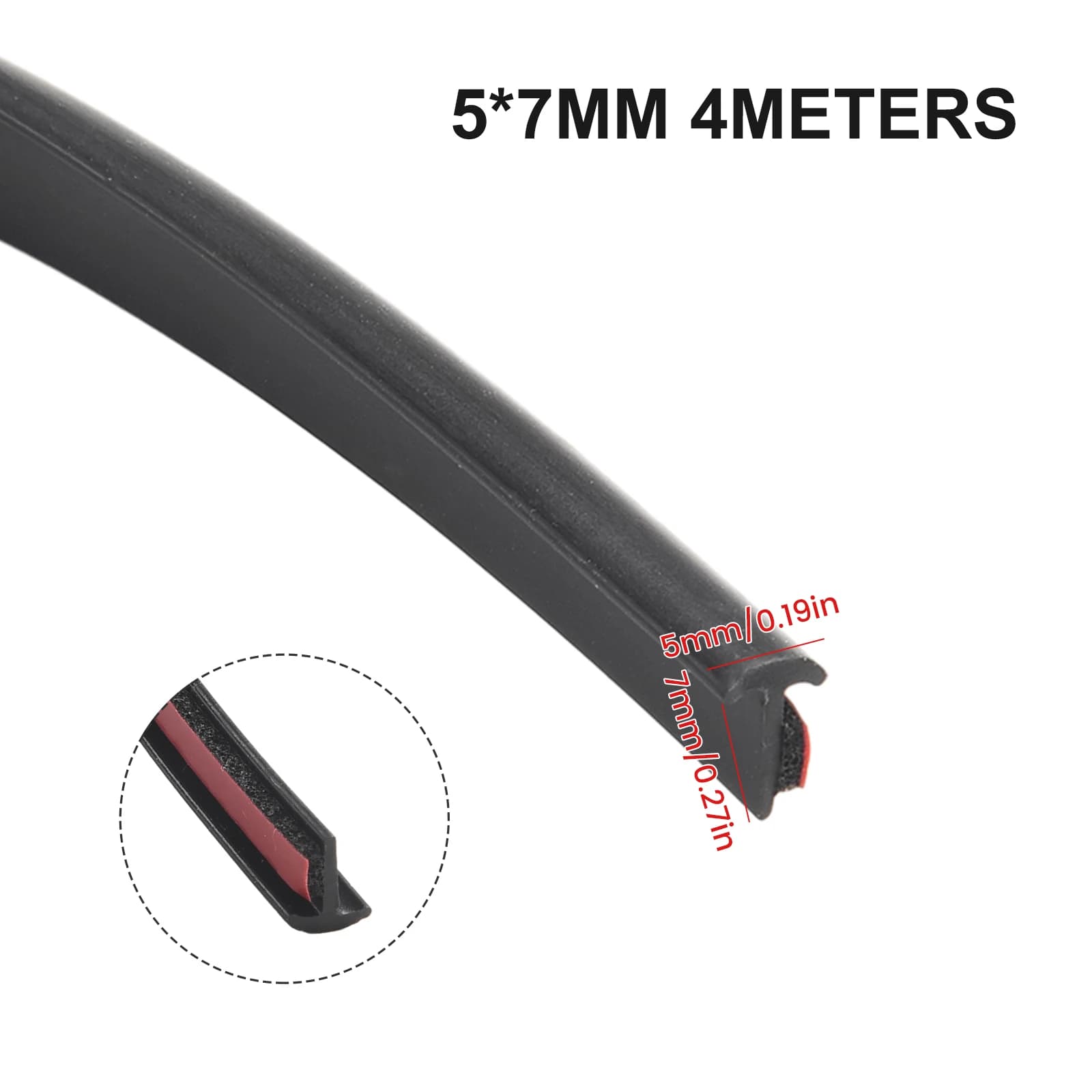 4M T-Shape gomma guarnizione porta auto striscia cofano bordo tronco guarnizione modanatura Trim gomma EPDM con nastro biadesivo