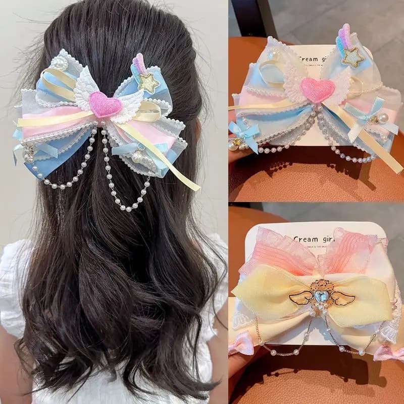 Fermaglio per capelli Bow Love, fermaglio per capelli da ragazza, grazioso fermaglio per capelli Dopamine, accessori per capelli da principessa Lolita