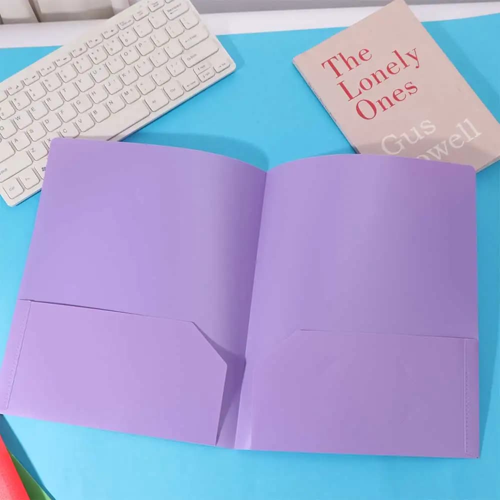 Fashion A4 File Folder PP Multi-color Folding Folders with Pockets Large Capacity Double Sided Pocket Folder Students