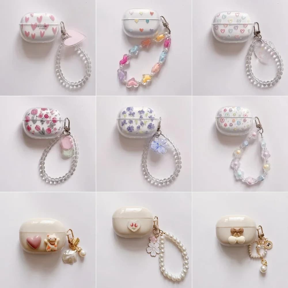 Ins Korea Fashion Flowers Love Earphone Protective Cover for Redmi Buds 5 Pro Wireless Headphone Charging Box Protect Case