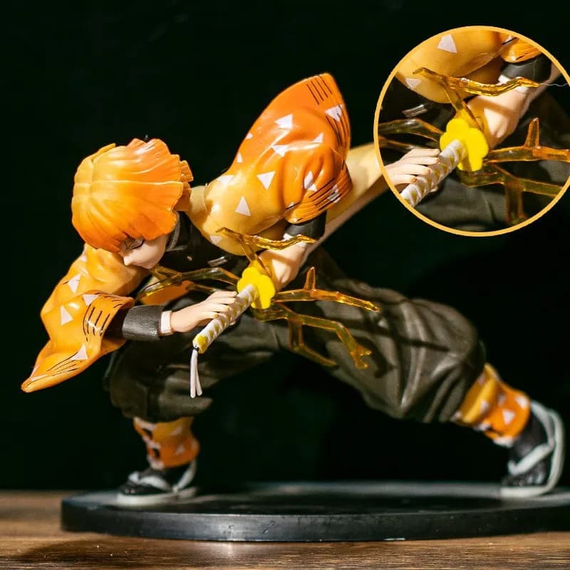 15 CM Anime Demone Slayer Modello Action Figure Agatsuma Zenitsu Collezione Accessori Modello Bambola Giocattoli Decor Per I Bambini Regalo Di Compleanno