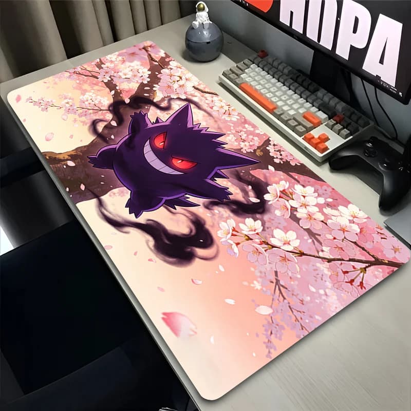 Anime Mouse Pad Pokemon Gengar Gaming Desk Mat Proof Easy Clean Rubber Base Computer Game Keyboard Pad E-sports Players MousePad