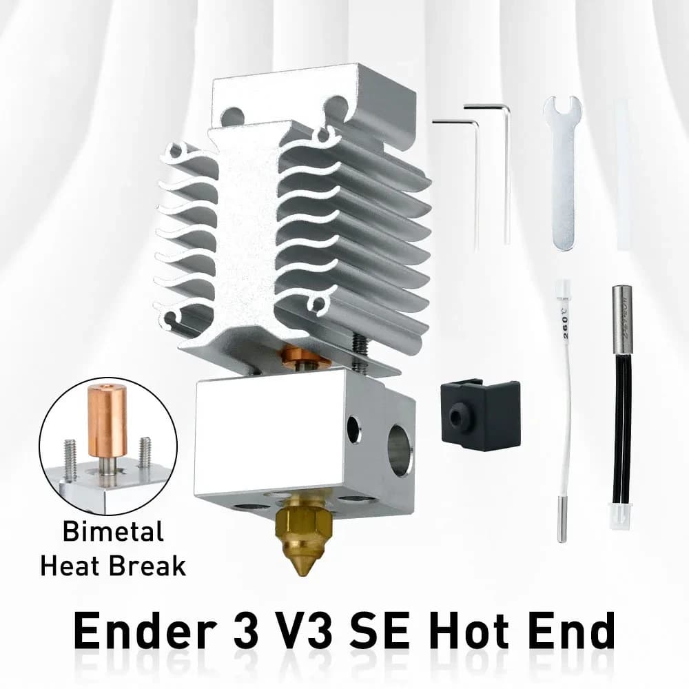 Hotend Kit for Ender 3 V3 SE with Titanium Alloy Goal, 24V 40W Bimetallic Heatbreak, J-head Printing Head for 3D Printer Ender-3 V3 SE