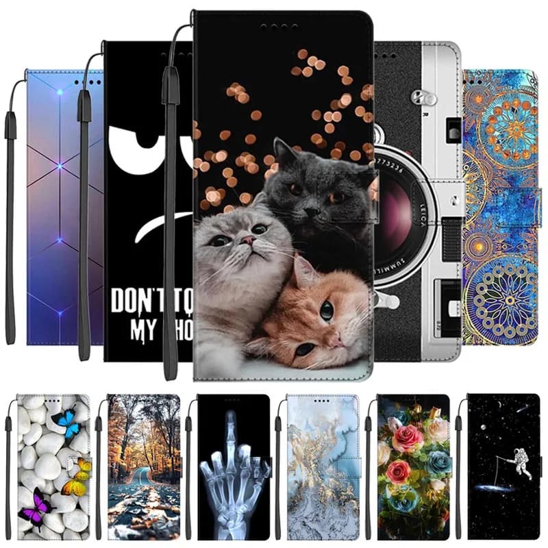 Custodia a portafoglio in pelle di lusso per OnePlus Nord 5 / Nord CE5 / 15, Cover a libro con motivo animale per OnePlus Nord CE4 Lite CE 4