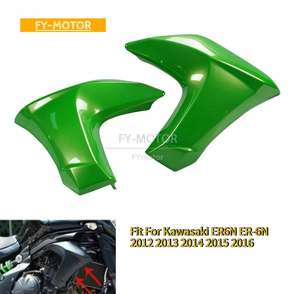 Moto Sinistra Destra Copertura Del Radiatore Lato Carena Guard Borsette Misura Per Kawasaki ER6N ER-6N 2012 2013 2014 2015 2016
