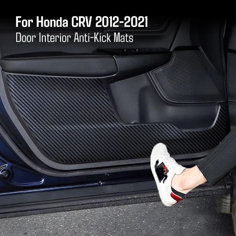 4 pezzi auto all'interno della porta in pelle Anti Kick Sticker tappetino di protezione Anti Kick Pad accessori per Honda CRV 2012-2021