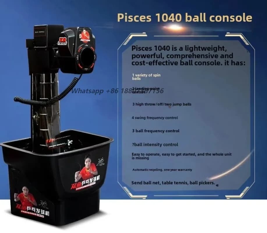 Macchine Lanciapalline da Ping Pong per Esterni Tipo 545 e 1040 con Nuovo Sistema di Raccolta Palline e Rete in Alluminio Resistente, Facili da Usare per l'Allenamento