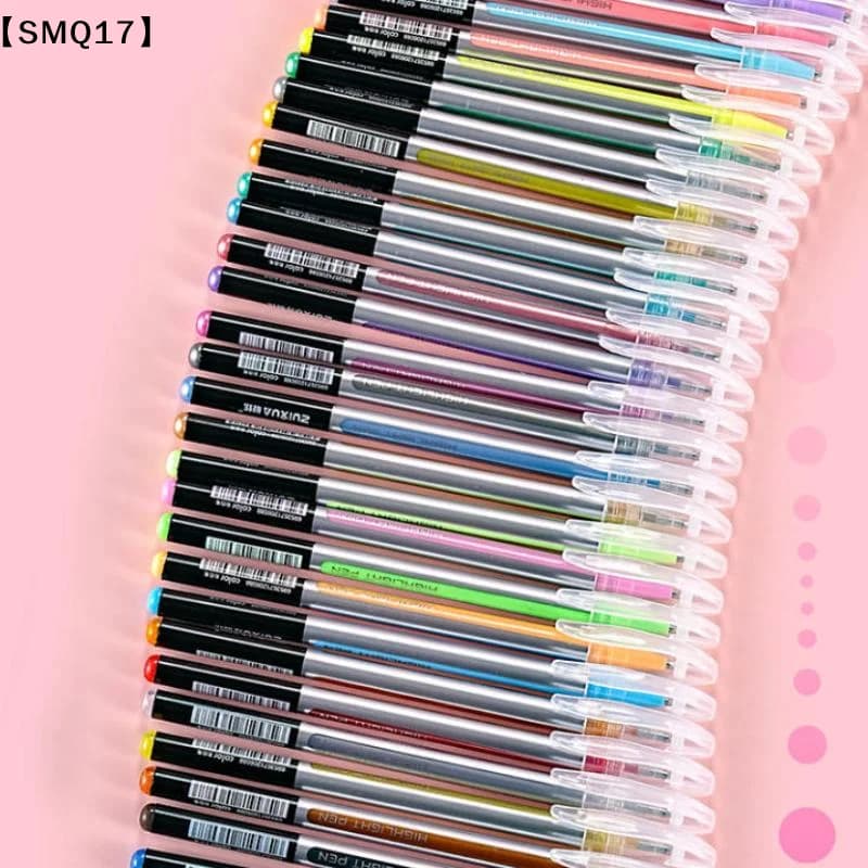1 Set Student Highlighter Gel Pen 6/12/18 Colors Large Capacity Glitter Gel Pens For Journaling Kids Graffiti Gift【SMQ】