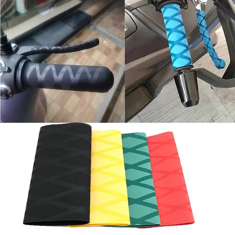 2 pezzi moto antiscivolo termoretraibile in gomma impugnatura guanto manubrio universale motocross bicicletta bici accessori moto 5 colori