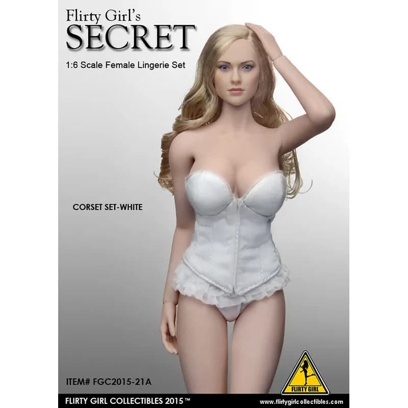 In Stock FLIRTY GIRL COLLECTIBLES 1/6 Chest Wrap Female One-Piece Underwear European Style Pajamas Action Figure Accessories