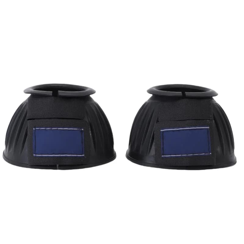 1 Pair Horse Bell Boots Comfortable Rubber Bell Boots Equine Hoof Protector For Riding Training Equestrian Supplies