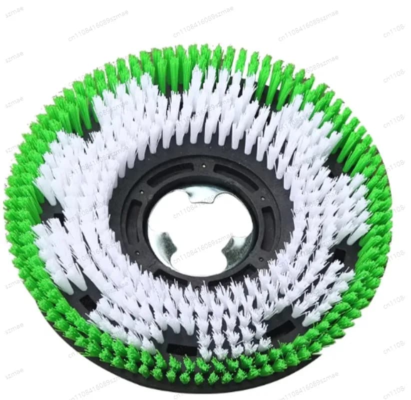 17" Floor Scrubber Brush Set with Needle Holder, Carpet Cleaning Steel Wire Brush & Scrubber Pads, Multi-Function Accessories