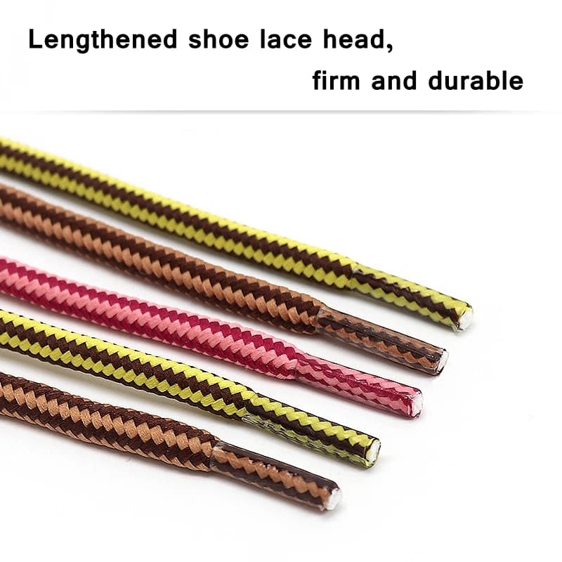 1 Pair Round Shoelaces Non-slip Wear-resistant Shoe Laces Men And Women Leather Shoes Universal Shoelace