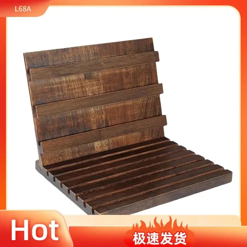 Espositore per Monete L68A, in Legno Massello per 60 Monete, Porta Monete da Collezione, Vetrina in Legno per Monete