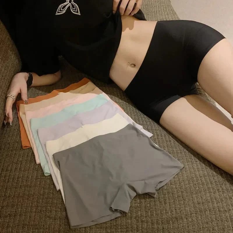 Pantaloncini di Sicurezza Senza Cuciture da Donna, Boxer Casual Estivi Traspiranti Morbidi Anti-Esposizione, Intimo Sportivo per Fitness e Yoga