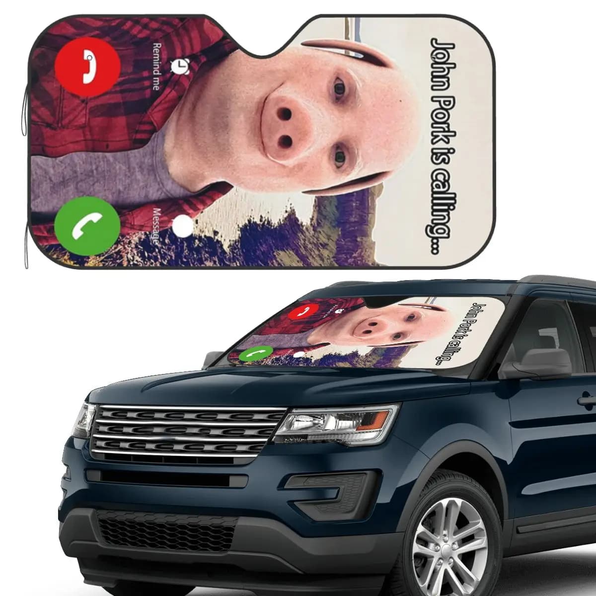 John Pork sta chiamando risposta alla chiamata Telefono Parasole Parabrezza Auto Parabrezza anteriore Finestra Visiera parasole Accessori Coperture