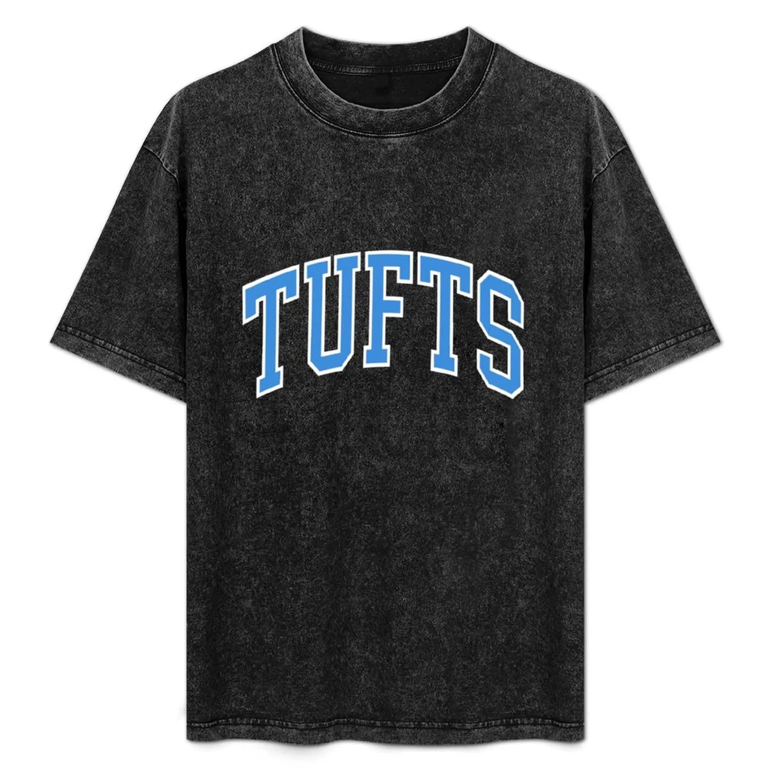 T-shirt con scritta curva in stile college, casual, traspirante, a maniche corte