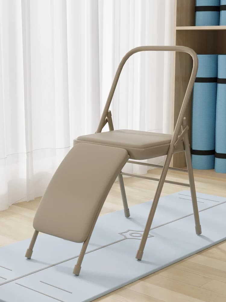 Reinforced Yoga Chair, Pilates Ausilium, Professional Multifunctional bench with PU surface, Fitness equipment