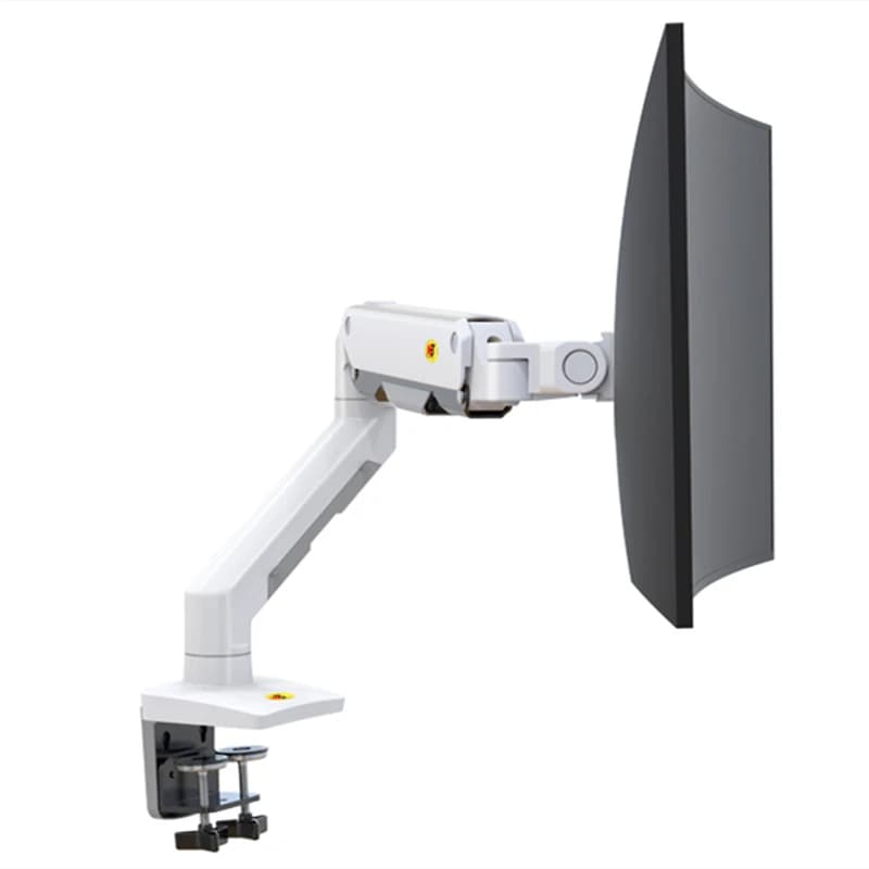 Hot sale 100 100 LCD table support with single monitor arm for 13 27 computer screens with black metal C clamp
