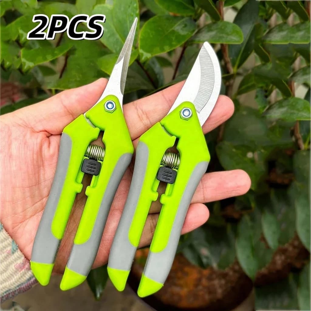 2PCS Garden Pruning Shears, Ideal For Pruning, Grooming & Trimming Branches And Flowers, Pruning Shears For Gardening, Garden Clips For Plants, Bonsai & Fruit Picking