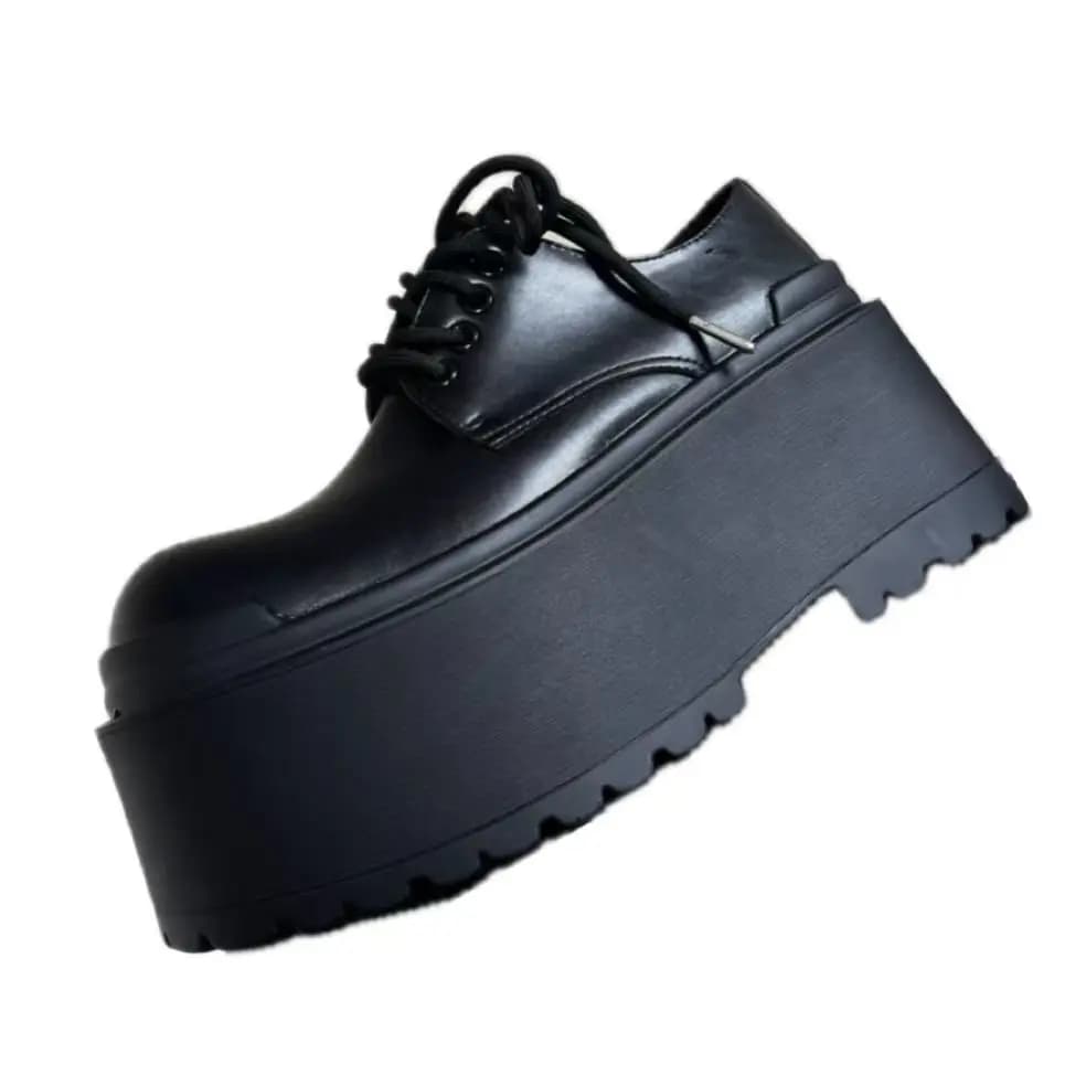 Nuove Scarpe Derby Casual da Uomo Autunno-Inverno 2025, Modelli da Passerella con Piattaforma che Aumenta l'Altezza di 10CM, Design Personalizzato