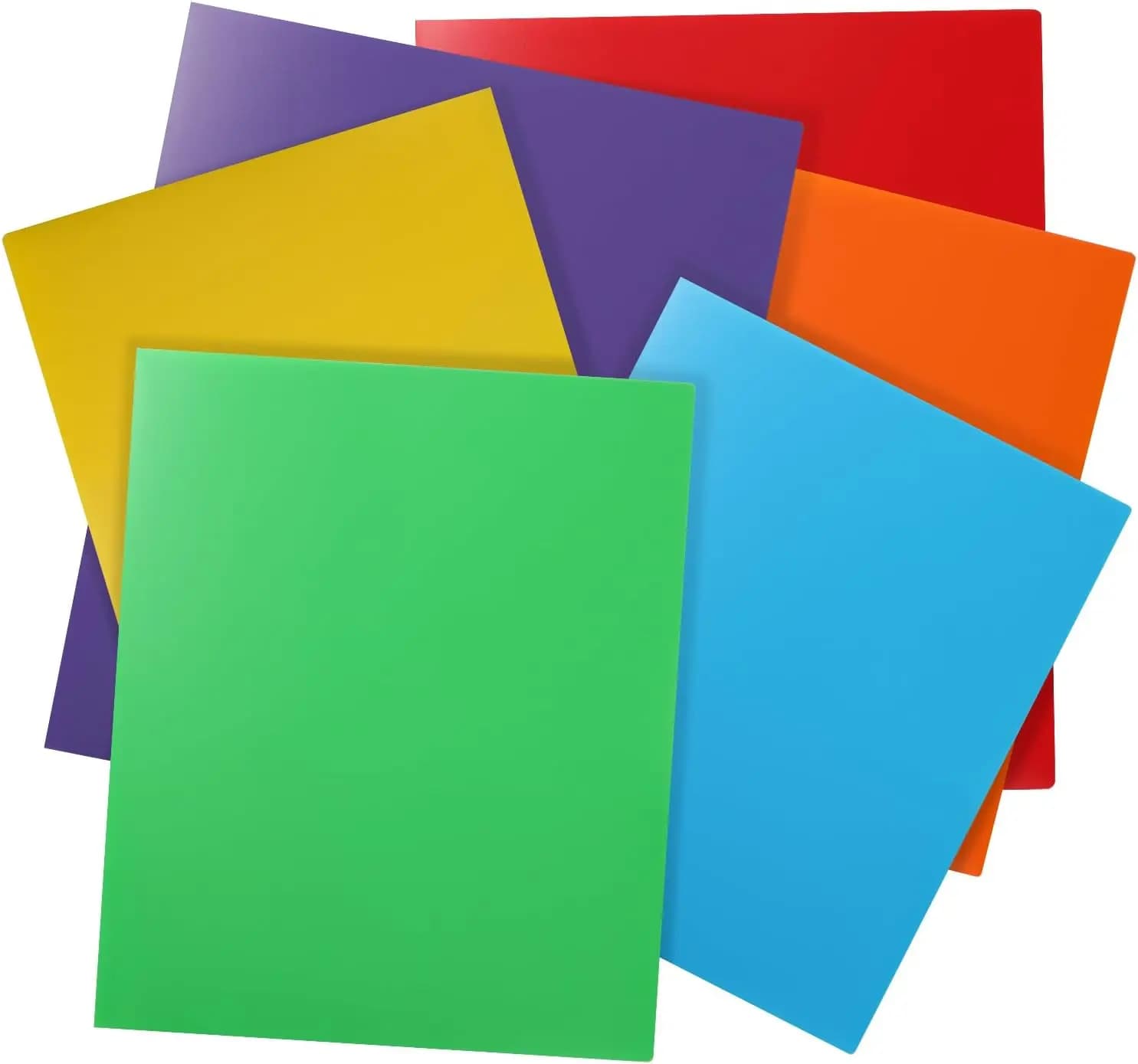 Confezione da 6 Cartelle in Plastica con Tasche, Cartelle Portadocumenti Resistenti per Scuola e Ufficio, Formato Letter