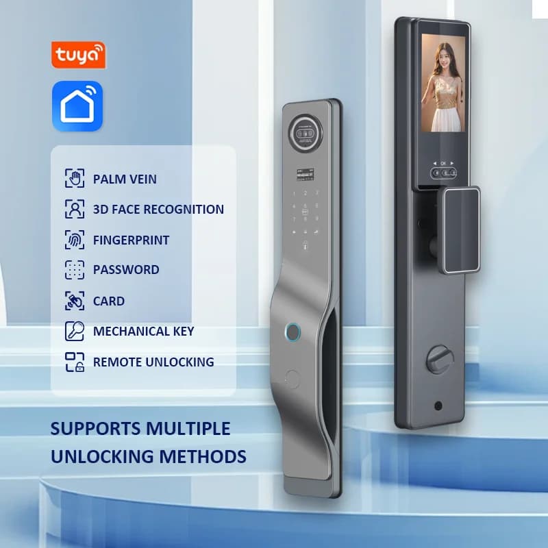Modern Houseuse Smart Appliances Security Electric Smart Lock Digital Smart Door Lock With Camera And Fingerprint
