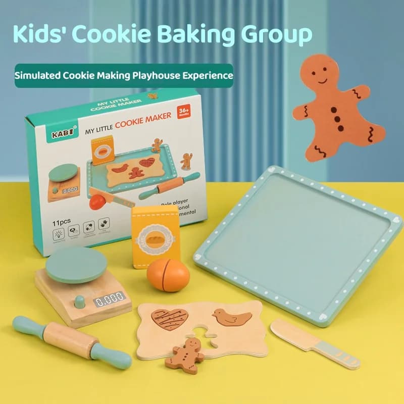 Set da Gioco per Cuocere Biscotti, Permette ai Bambini di Giocare a Preparare Biscotti e Modellare l'Impasto, Divertimento Assicurato nella Cucina Giocattolo!