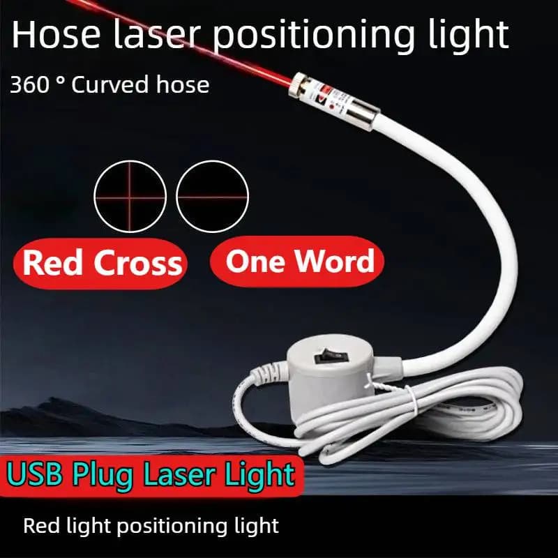 Luce di Posizionamento Laser Magnetica USB per Kit Punto Croce, Strumento di Allineamento per Stampa DTF e Sublimazione, Accessorio per Macchine da Cucire