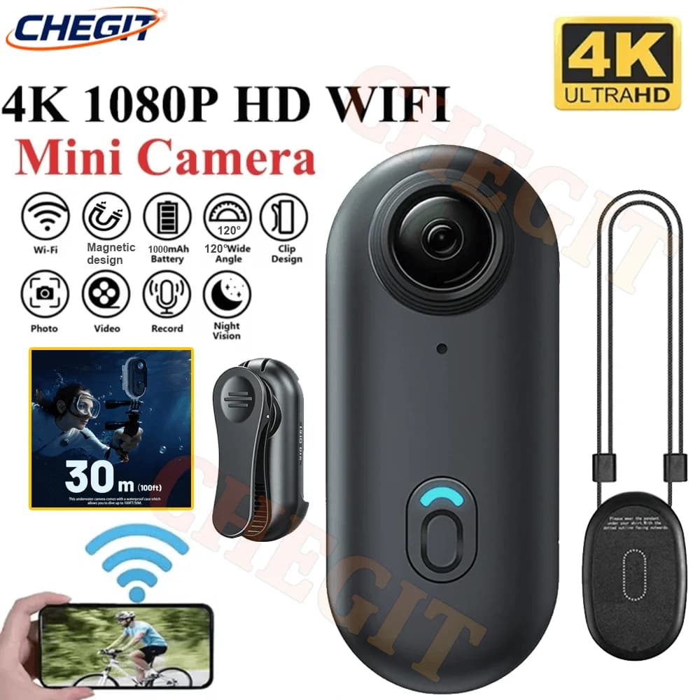 4K POV Camera Action Mini Body FHD 1080P Motorcycle helmet Cam with WiFi for bike Cycling Outdoor sports Video recorder H88