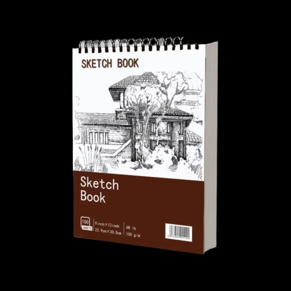 100 Sheets Coil Sketchbook Perforated Pages Portable Spiral Bound Artist Sketchbook Easy To Tear 100gsm Thickened Paper