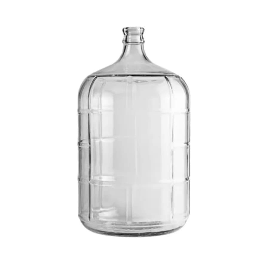 Carboy in Vetro da 3 Galloni Trasparente per Fermentazione di Vino e Birra, Carboy Italiano per Fermentazione Domestica e Conservazione Dura