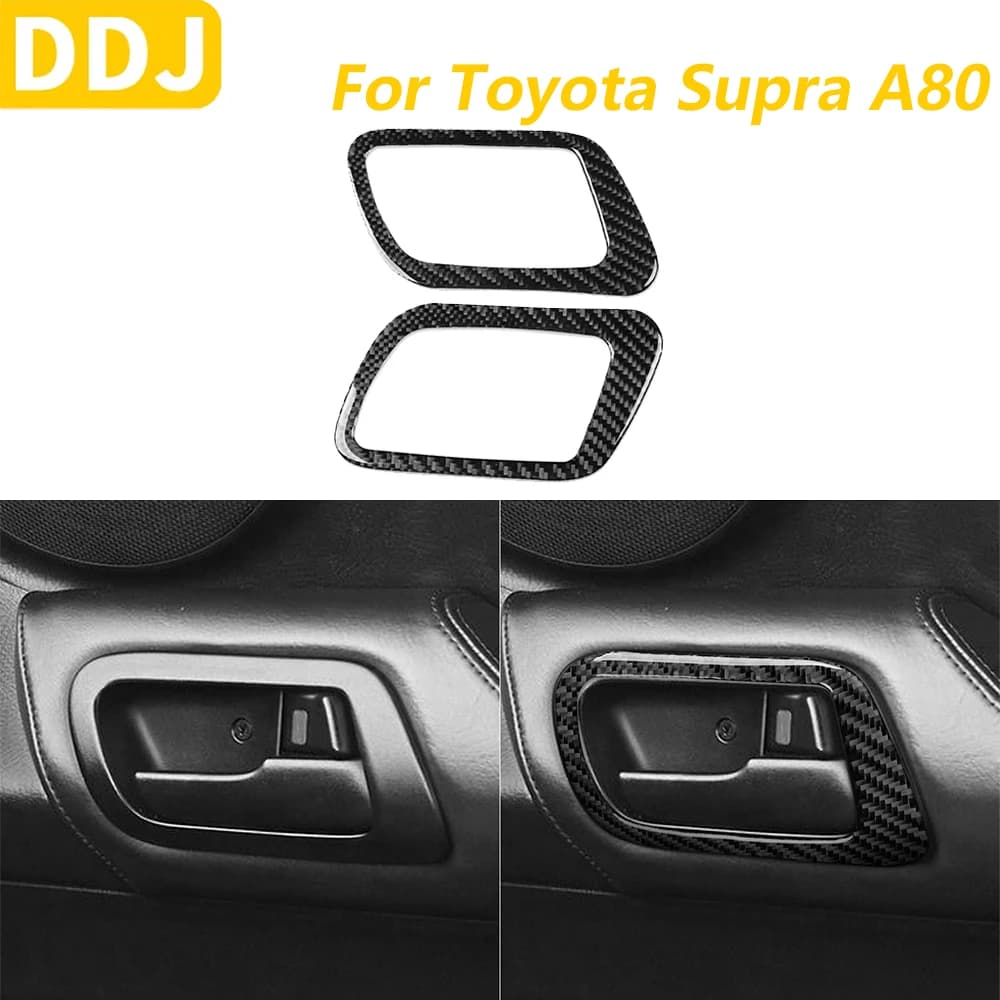 For Toyota Supra MK4 A80 Turbo 1993-1999 Carbon Fiber Door Handle Switch Frame Cover Panel Trim Car Accessories Interior Wall decal