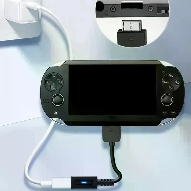 Cavo USB C PD da 1/3 pezzi per controller Vita1000, adattatore di ricarica tipo C, cavo convertitore LED per console PS Vita1000