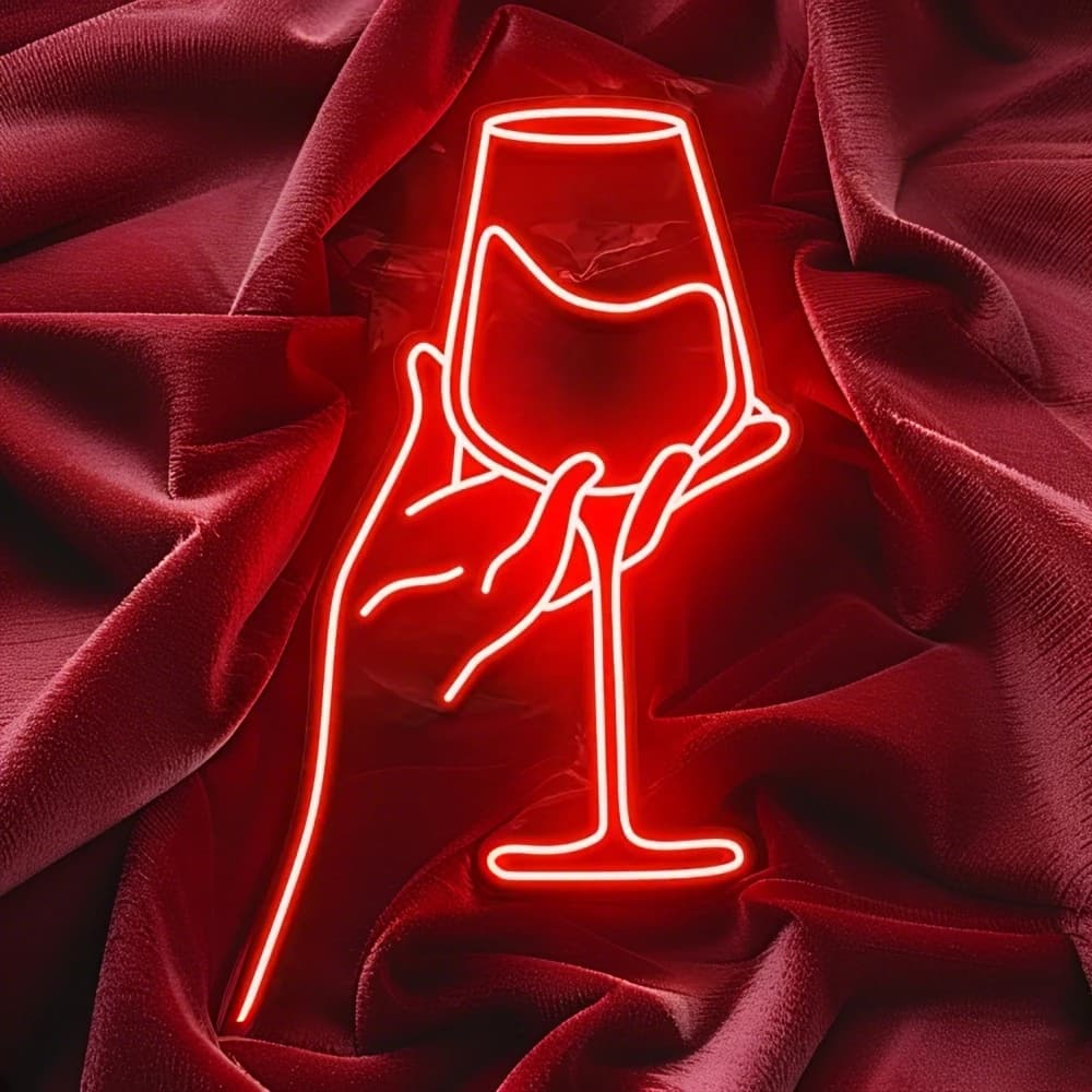 Cheers Bicchieri da vino Insegna al neon a LED - Luce da festa dimmerabile con decorazione da parete USB per insegne al neon per bar e camera da letto di casa per la decorazione della parete