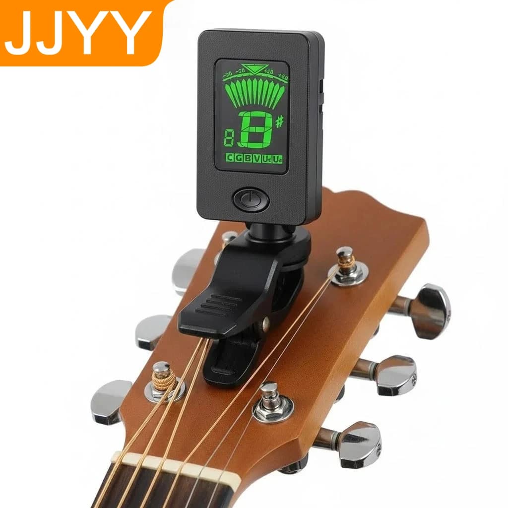 Accordatore per Chitarra LCD a Clip, Accordatore Universale per Basso, Violino, Ukulele, Accessori per Strumenti Musicali, Design Sensibile