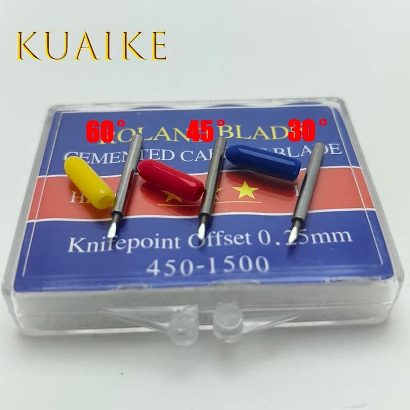 9PCS Roland GCC Jaguar Cutting Plotter 2mm Diameter 30 45 60 Degree Carbide Tungsten Vinyl Film Cutter Knife 3Boxes