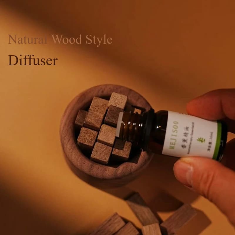 Bottiglia per diffusore di aromi in legno Elementi essenziali per la casa Contenitore per diffusore di oli essenziali Casa e decorazione Diffusori di profumo Aromatico