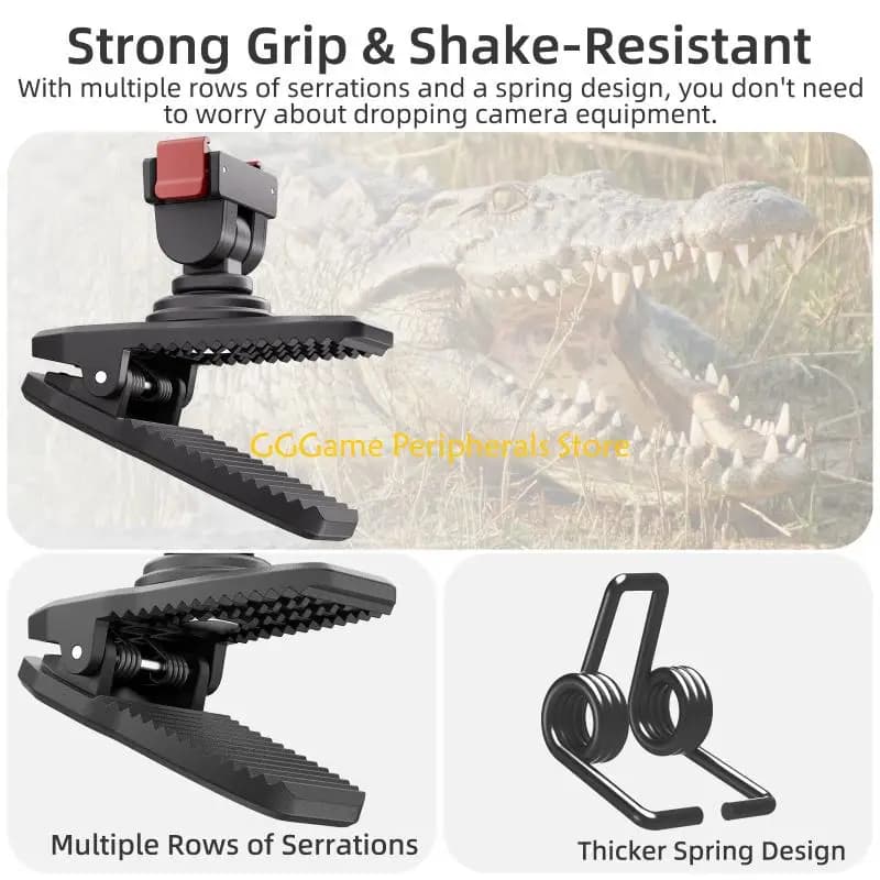 U55B Aluminum Alloy Backpack Clip Mount For Pocket 4/3 Camera Holder Featuring 180View Adjustment And Securely Grip