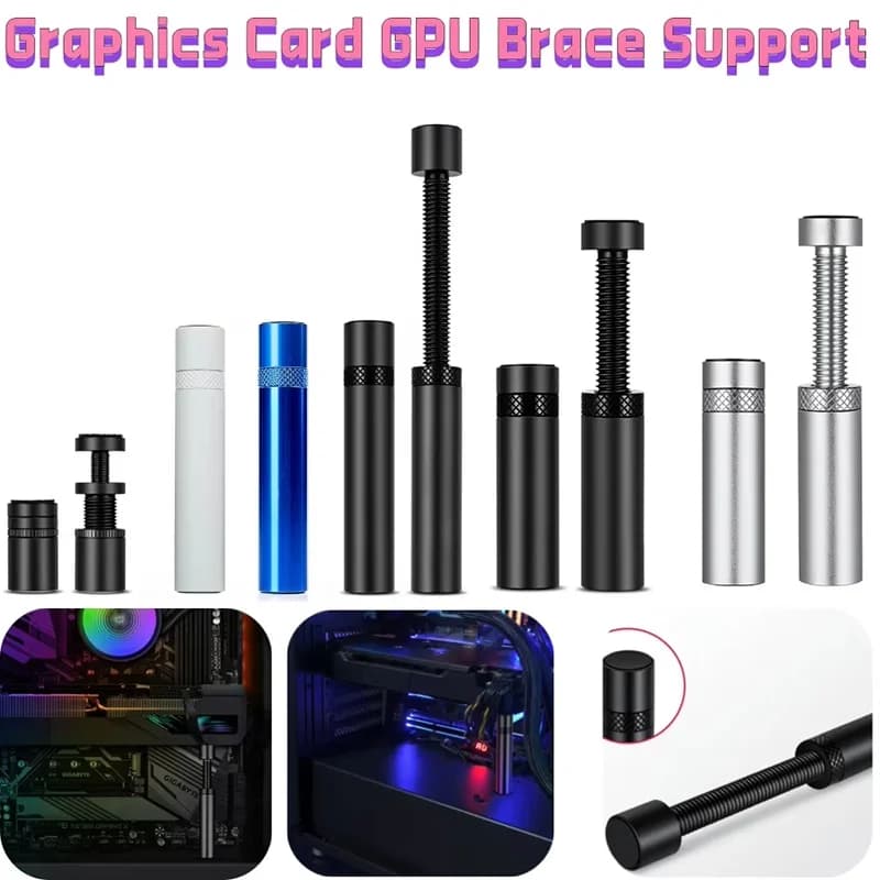 Universal Adjustable Graphics Card Stand Heavy Duty Anti-Sag Bracket-Support GPU Holder Vertical Telescopic For Desktop Computer