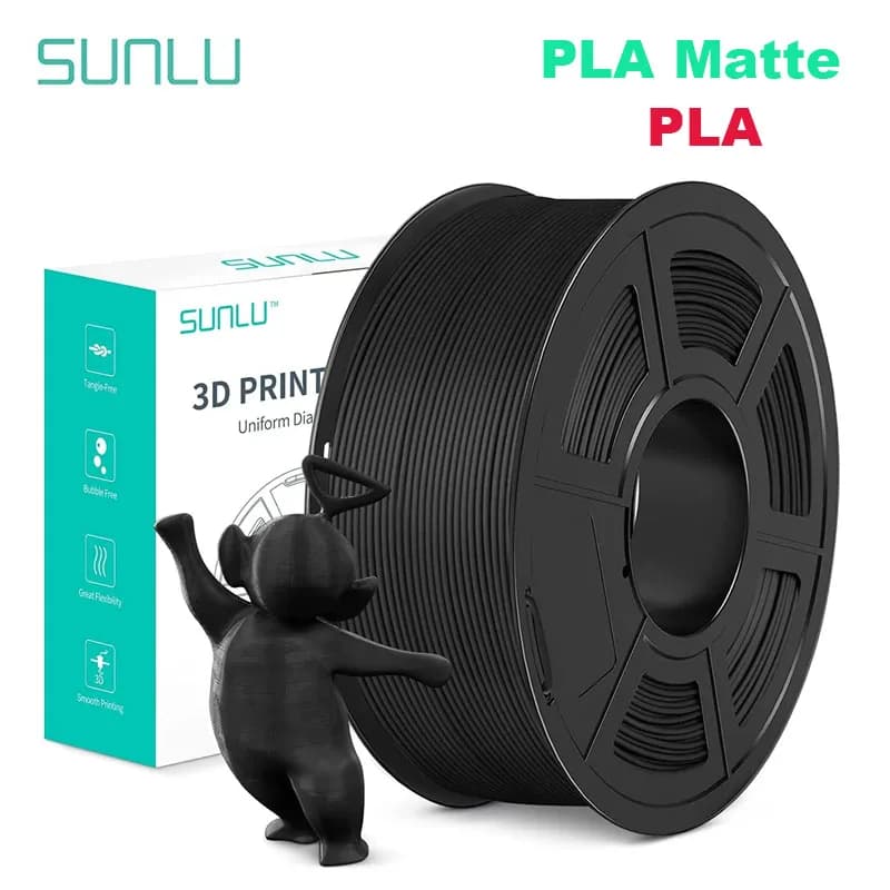 SUNLU 1 roll of filament PLA/PLA matt/transparent 1,75 mm 1 kg coil (2,2 lb) Wrapped thread suitable for most FDM printers