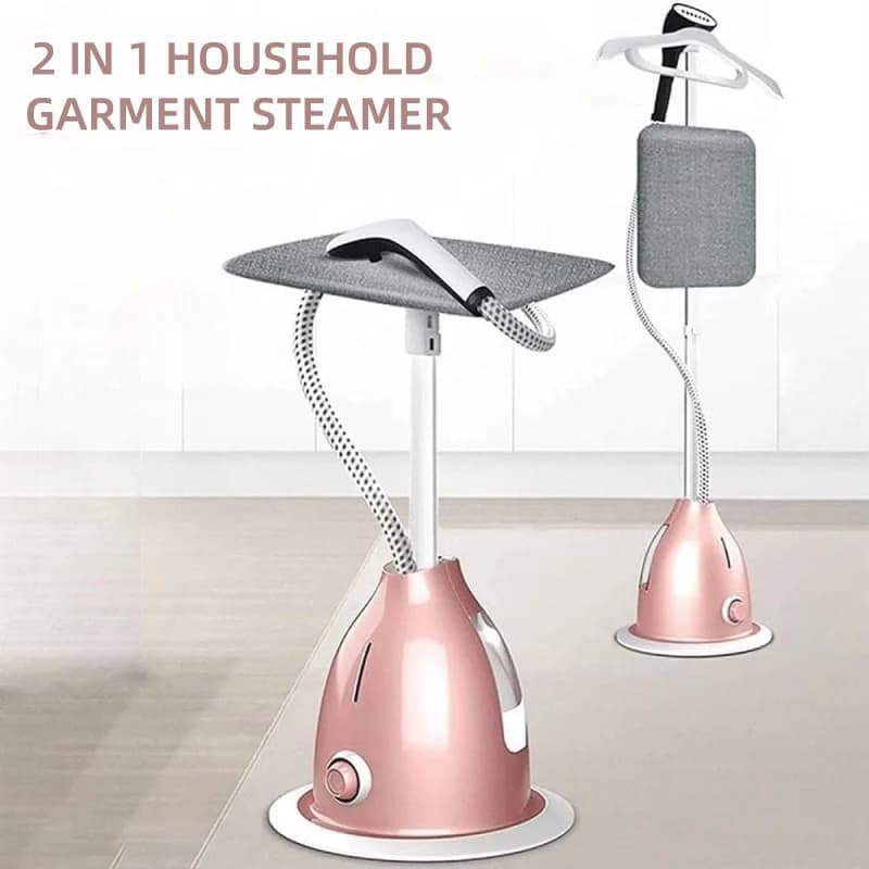 Piroscafo per indumenti 2 in 1 per uso domestico 2000W 10 marce Piroscafo per indumenti Piroscafo per indumenti in tessuto piatto/verticale con asse da stiro