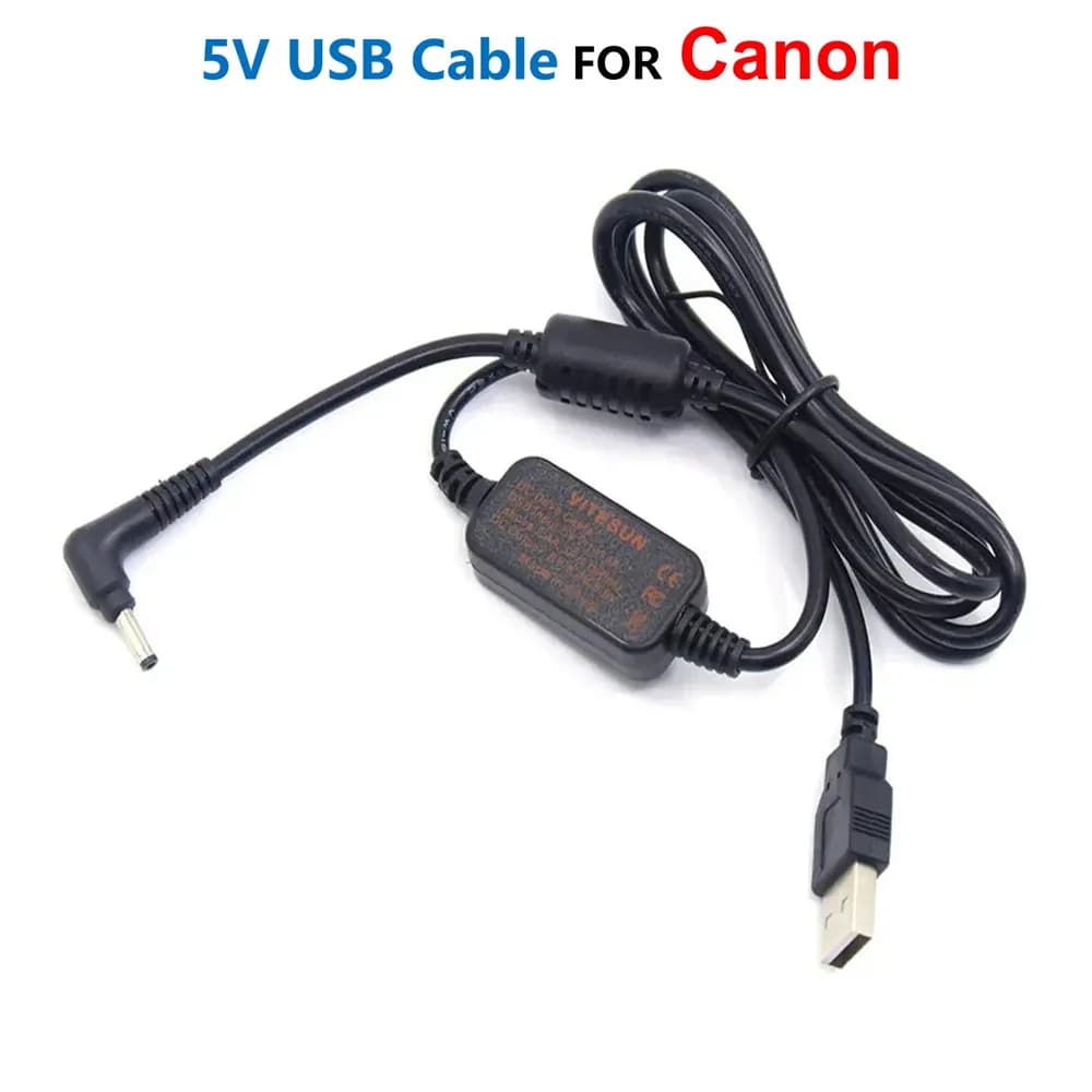 Cavo Power Bank USB 5V CA-570 CA570 CA-570K CA570K per fotocamera Canon DC21 DC50 DC220 FS22 FS30 FS40 FS20 MV600 MV700 MV900 MV960