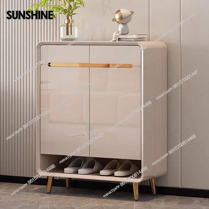 Nordic Organizer Shoe Cabinet Display Mobile Living Room Storage Designer Slippers Shoe Shelf Vertical Muebles Home Furniture